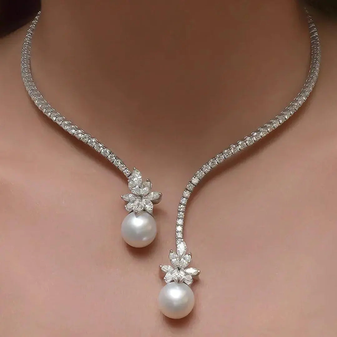 Collana Elegante Argentata