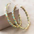 Orecchini Vintage con Opale Blu Dorati