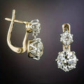 Orecchini Vintage con Zirconia Dorati