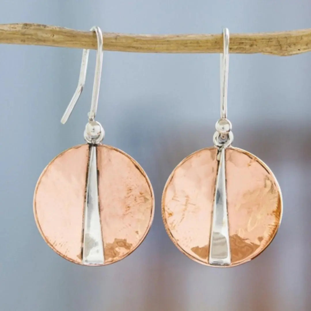 Orecchini Vintage Floreale Oro Rosa
