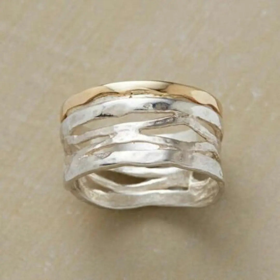 Anello Vintage Aperto Bicolore