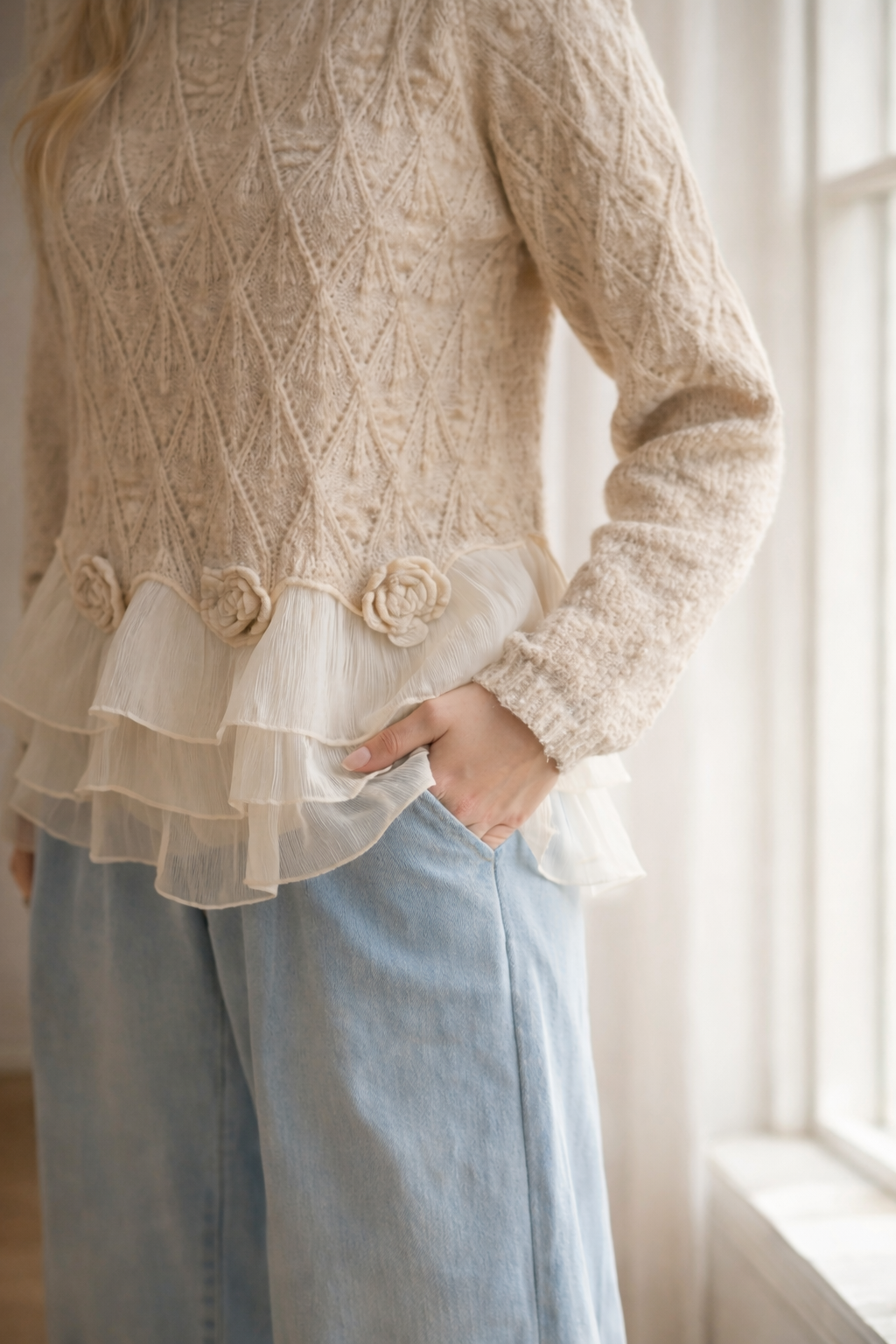 Taylor | Cardigan con volant