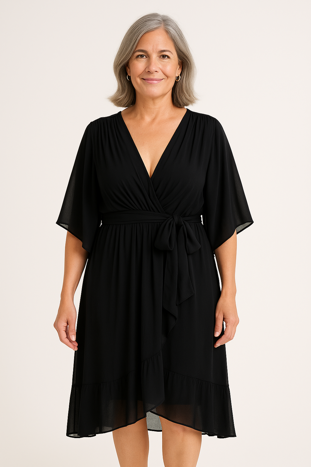 Claire | Abito midi con cintura in vita