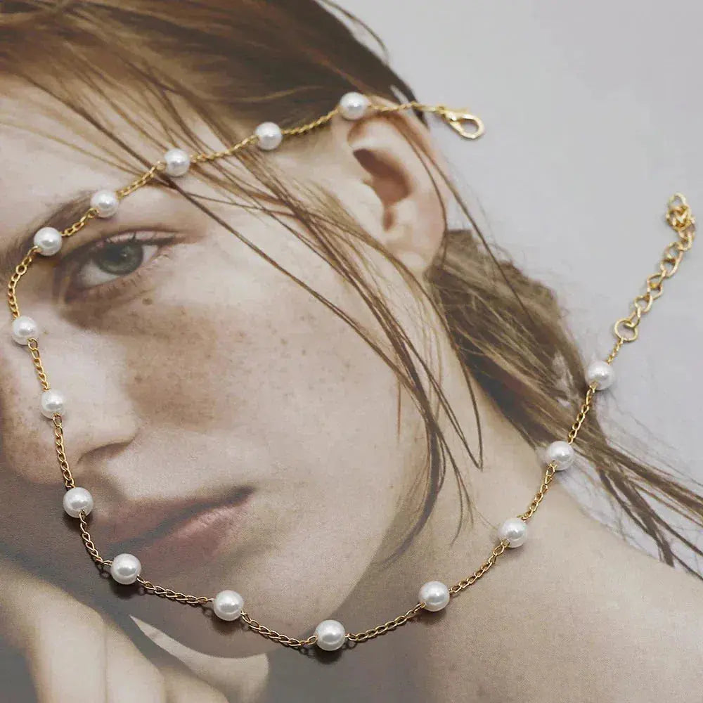 Collana con Perle Dorata