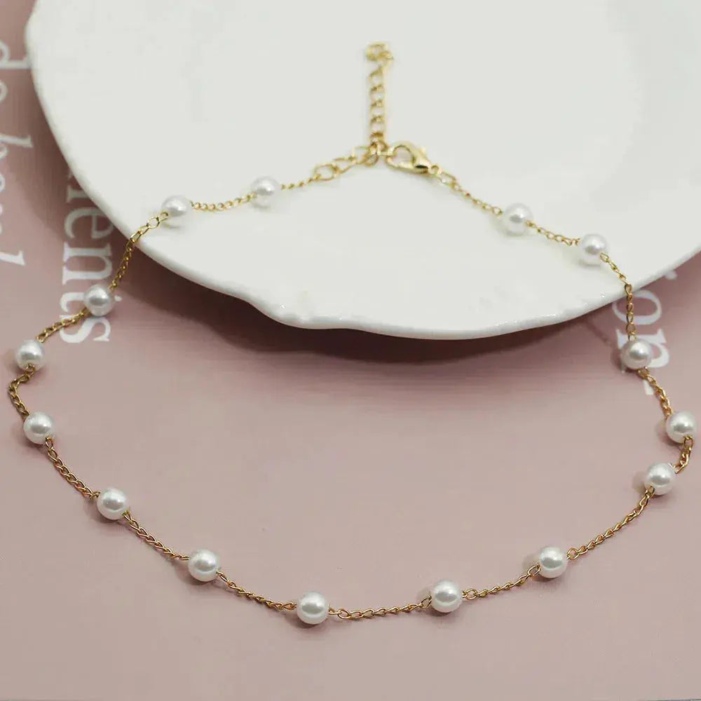 Collana con Perle Dorata