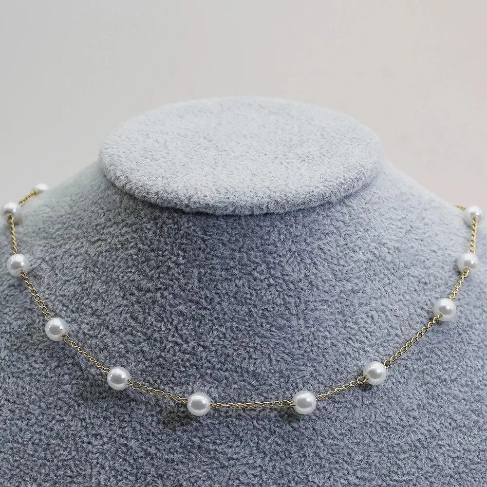 Collana con Perle Dorata