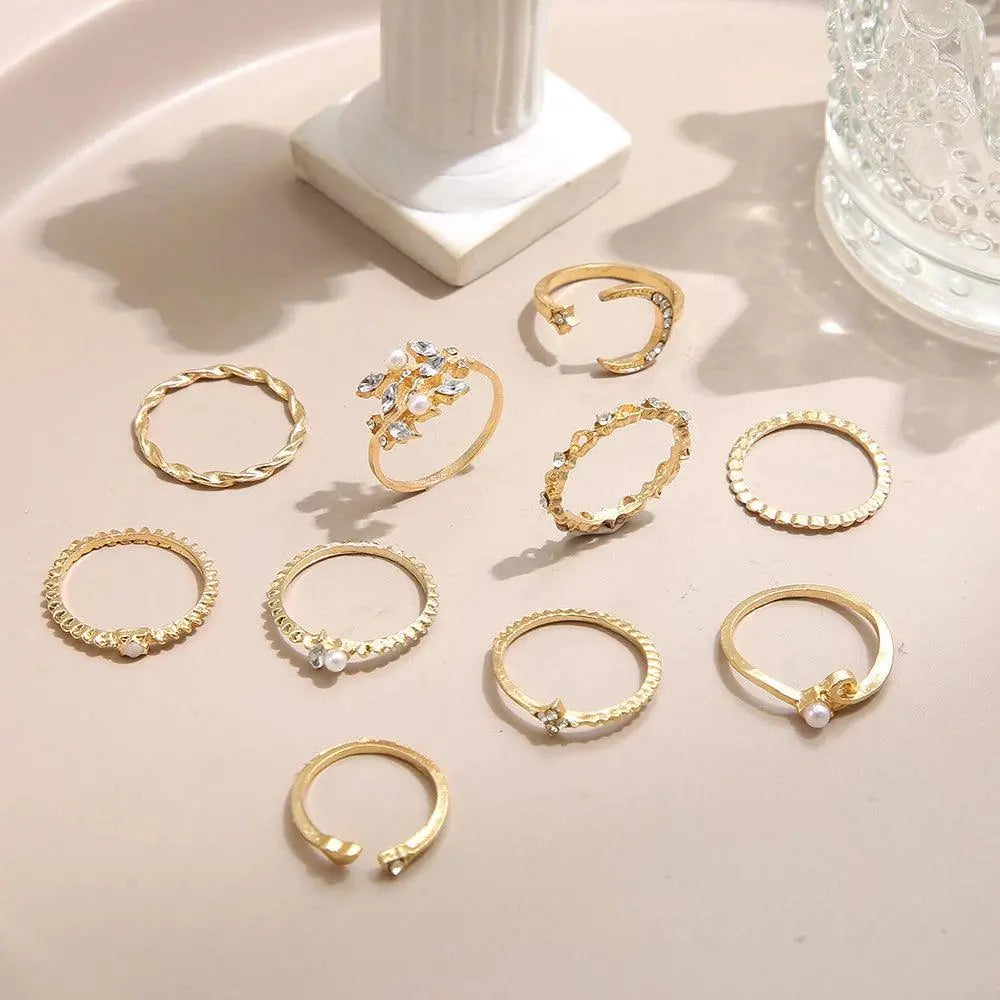 Set di Anelli Boho Bicolore
