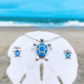 Set di Gioielli con Tartaruga Marina Ispirato al Mare e Opale