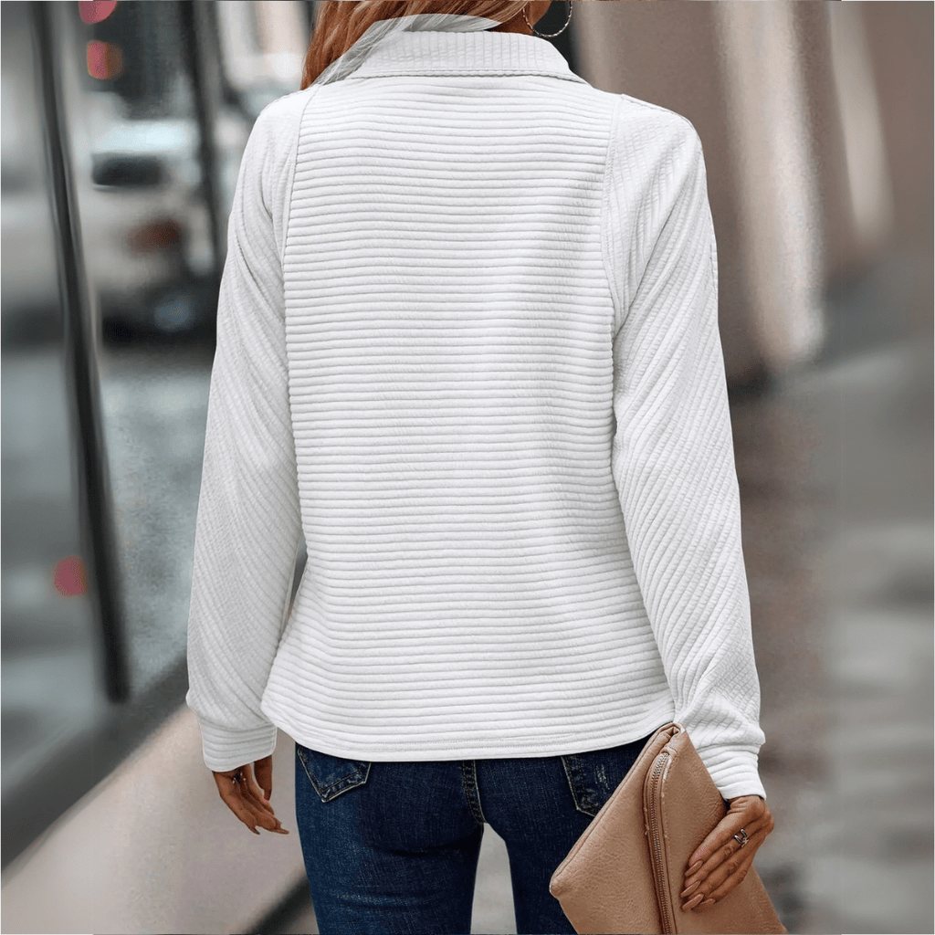 Jenica | Pullover chic mezza zip