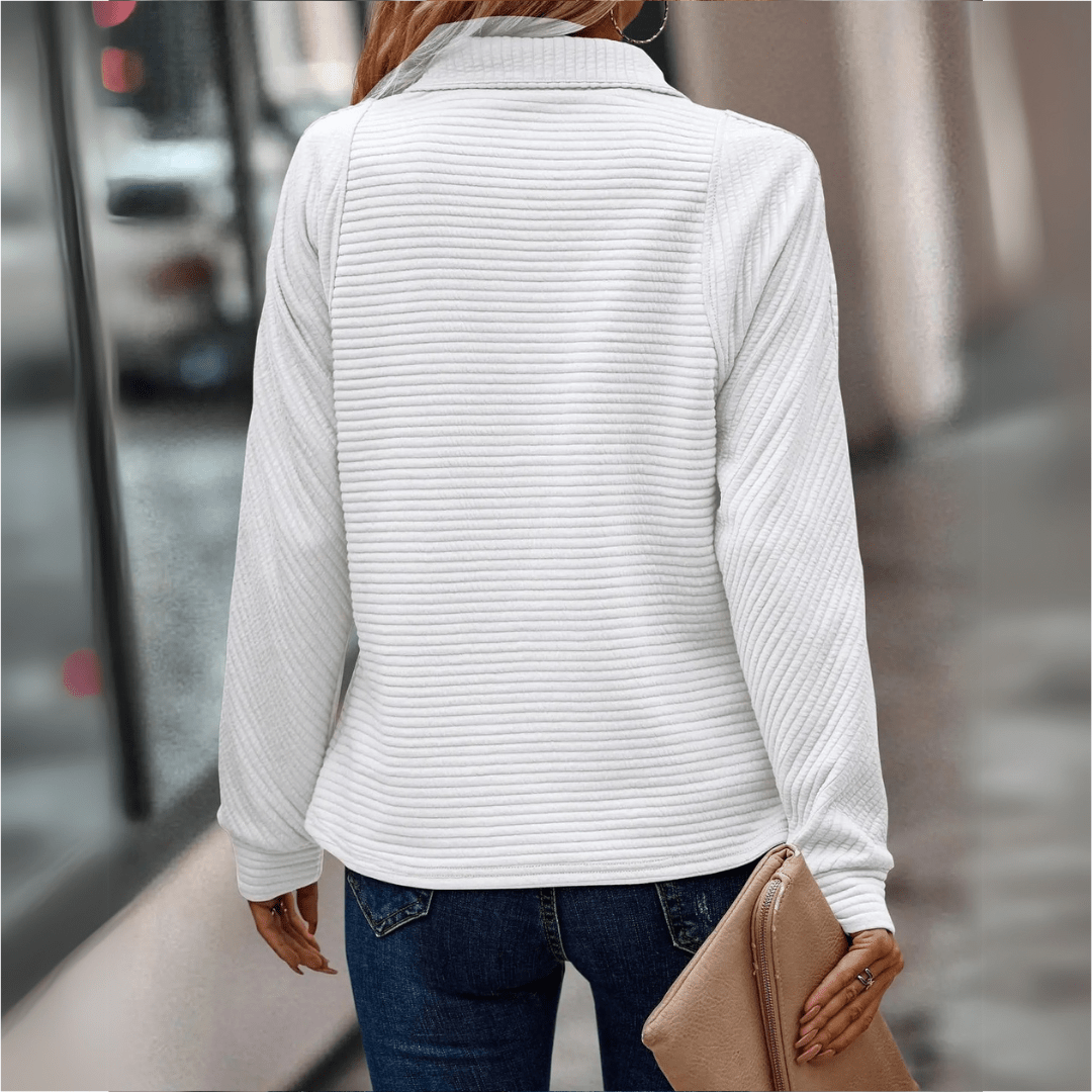 Jenica | Pullover chic mezza zip