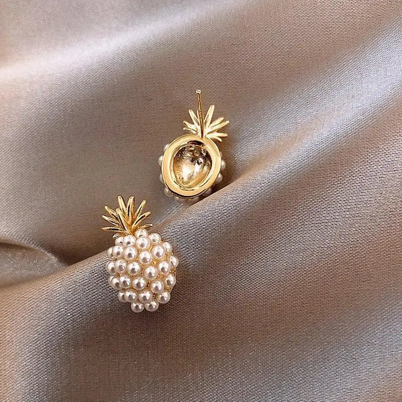 Orecchini con Ananas e Perle
