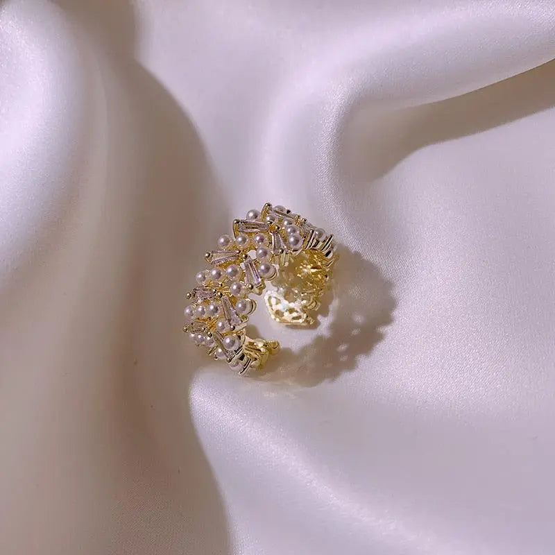 Anello con Perle Dorato