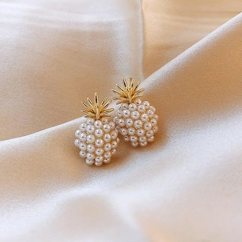 Orecchini con Ananas e Perle