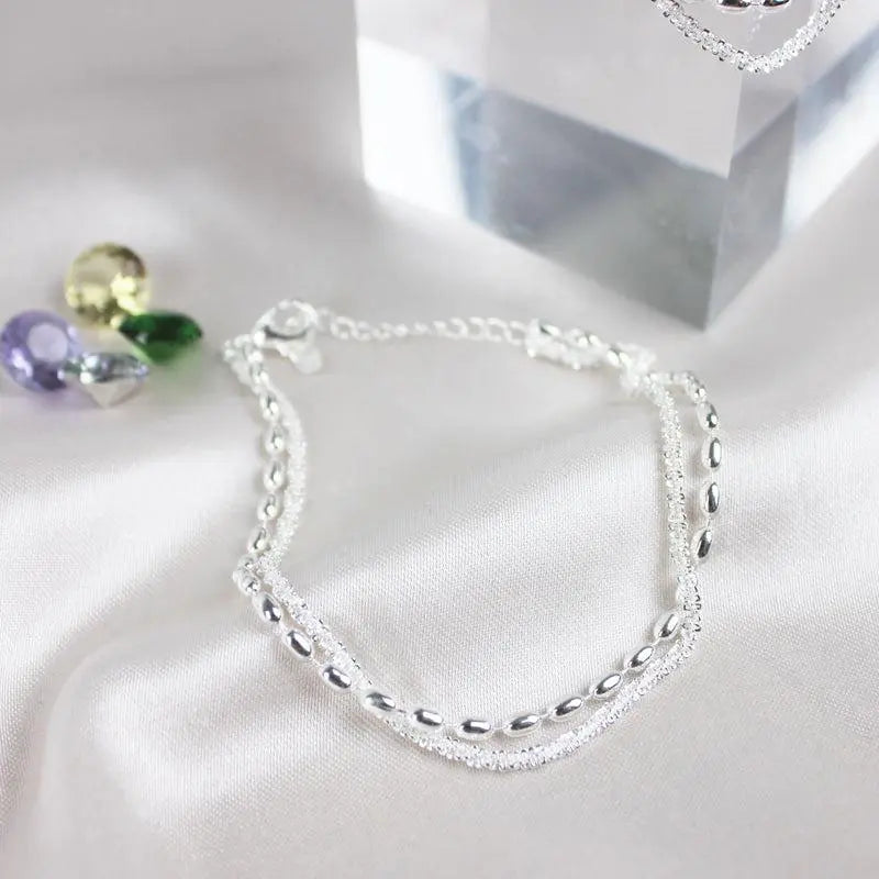 Bracciale con Zirconia Argentato