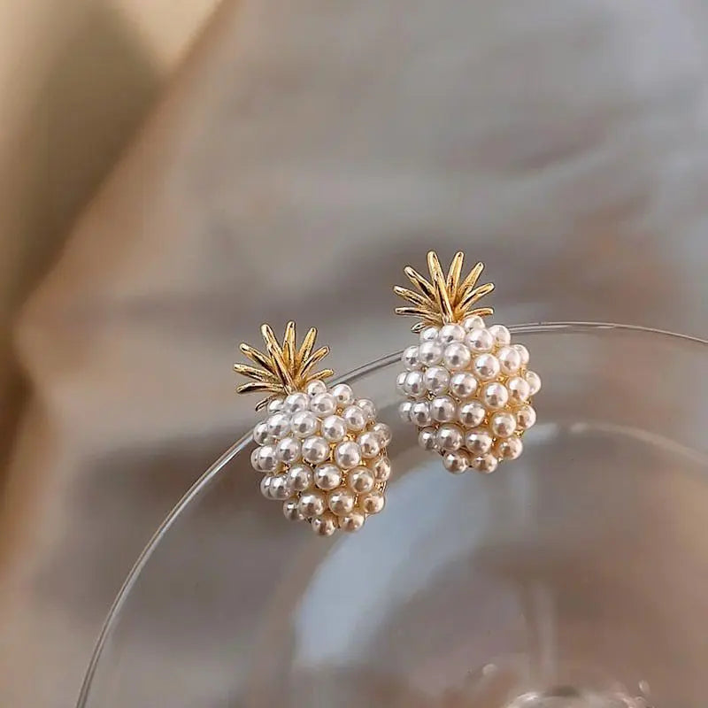 Orecchini con Ananas e Perle