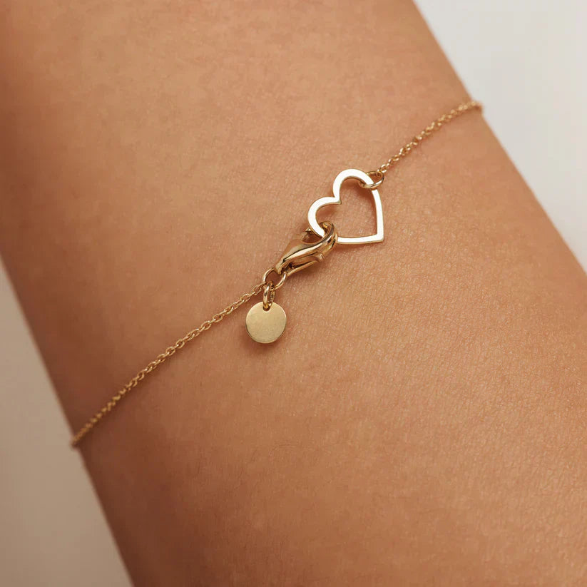 Bracciale a Cuore Dorato