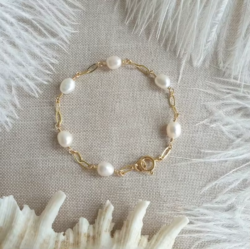 Bracciale Vintage Barocco con Perla Barocca