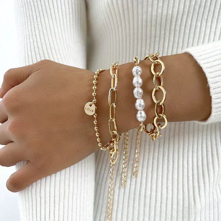 Bracciale con Perle Dorato