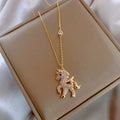 Collana con Zirconia Dorata