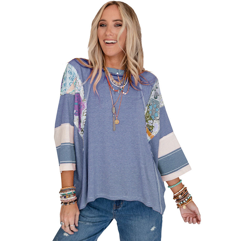 BAILEY | Top batwing leggero patchwork