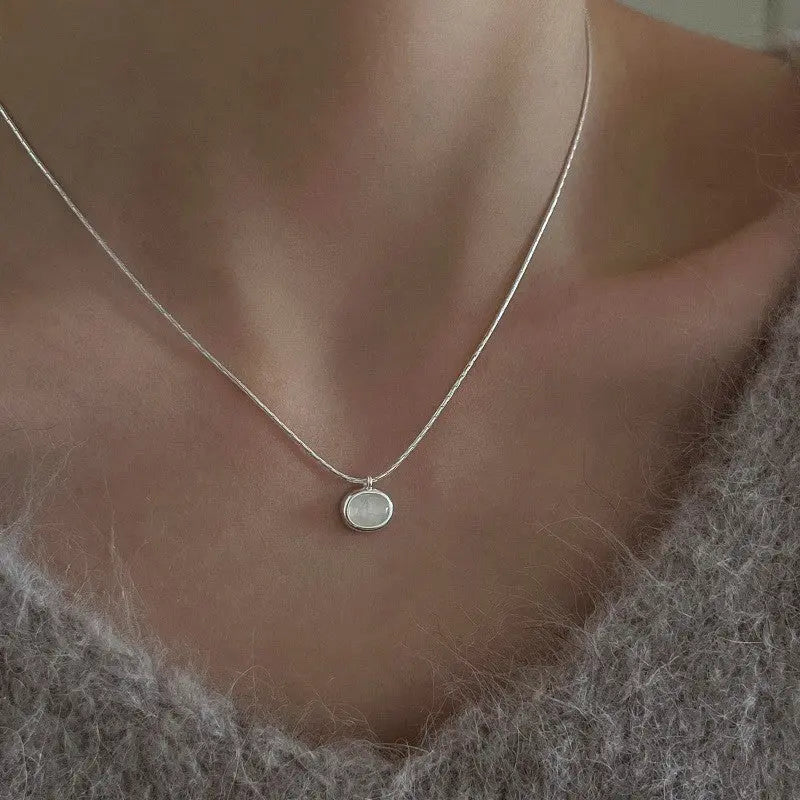 Collana con Ciondolo Classico Argentata