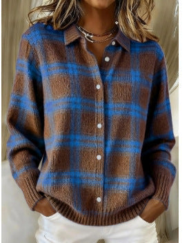 Liz | Blusa hoodie morbida a quadri