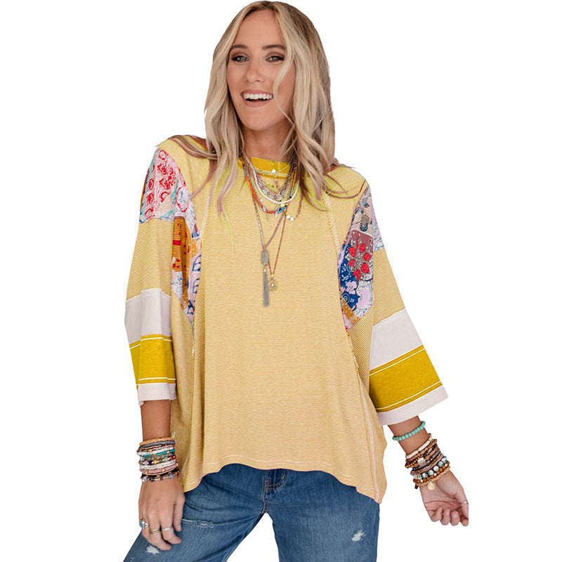 BAILEY | Top batwing leggero patchwork