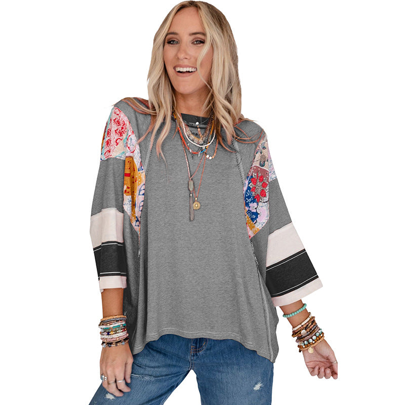 BAILEY | Top batwing leggero patchwork