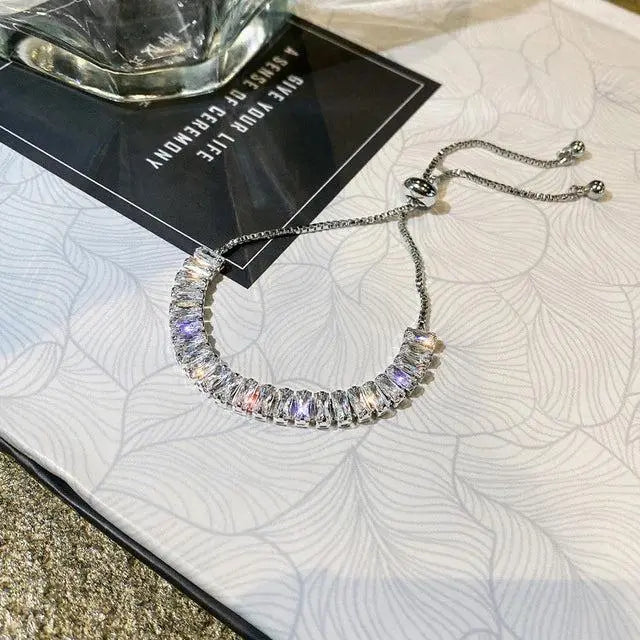 Bracciale Regolabile con Zirconia Bicolore