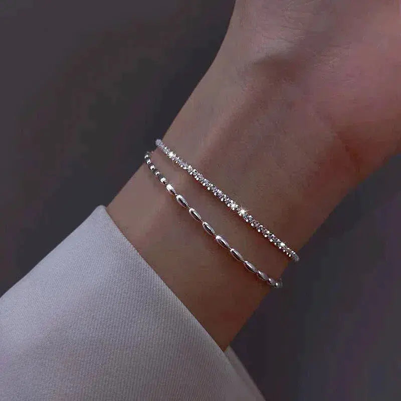 Bracciale con Zirconia Argentato