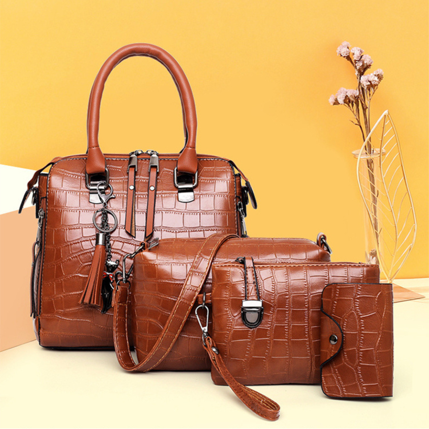 Evelyn | Set 4 pezzi borse in pelle everyday elegance