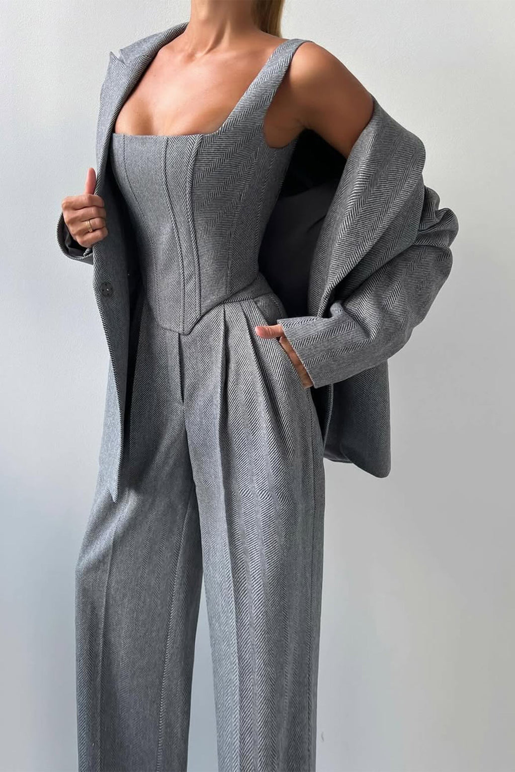 Grace | Completo tre pezzi con blazer doppiopetto