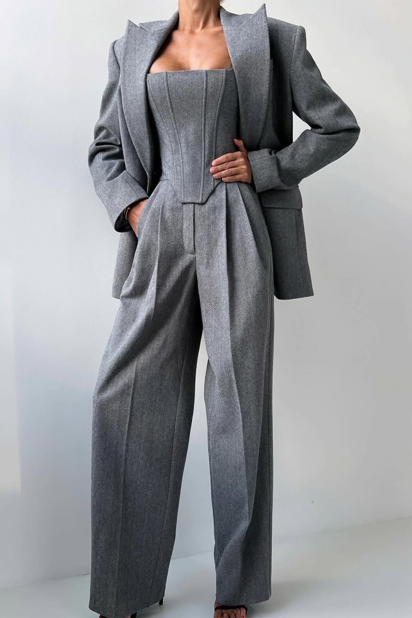 Grace | Completo tre pezzi con blazer doppiopetto