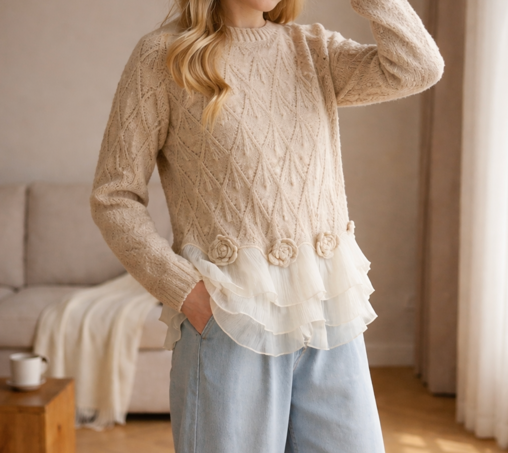 Taylor | Cardigan con volant
