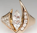 Anello Vintage con Zirconia Bicolore