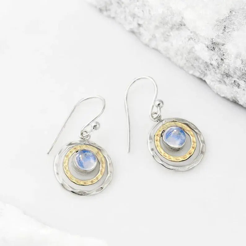 Orecchini Boho con Opale e Pietra Turchese