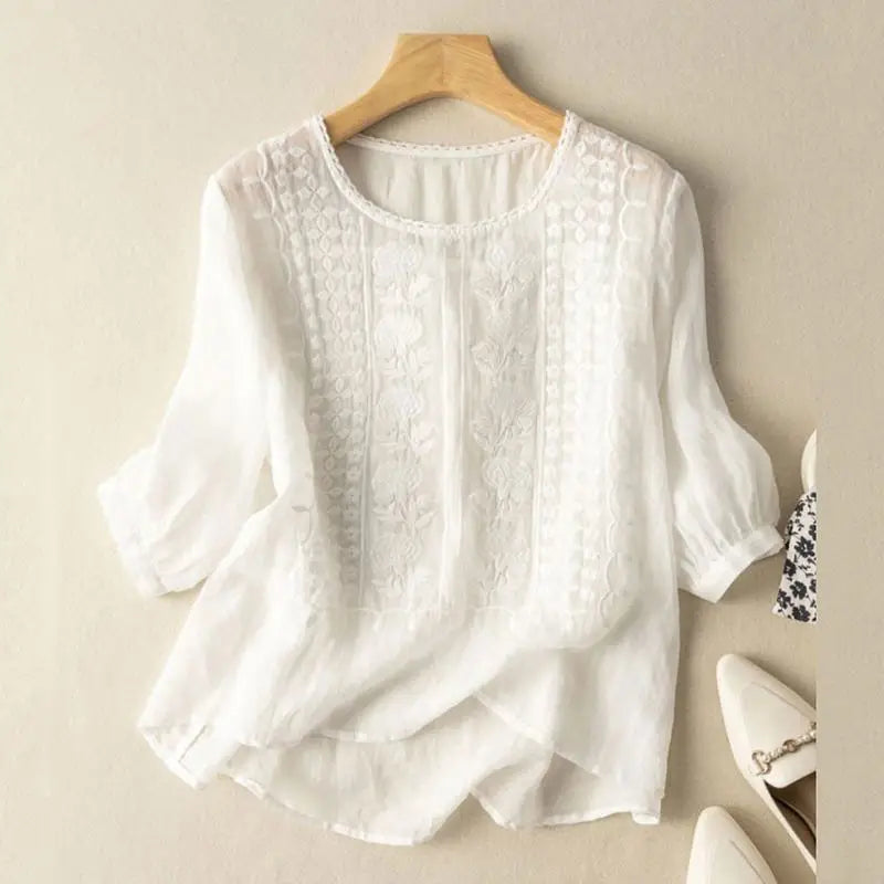 Aurora | Blusa ricamata morbida
