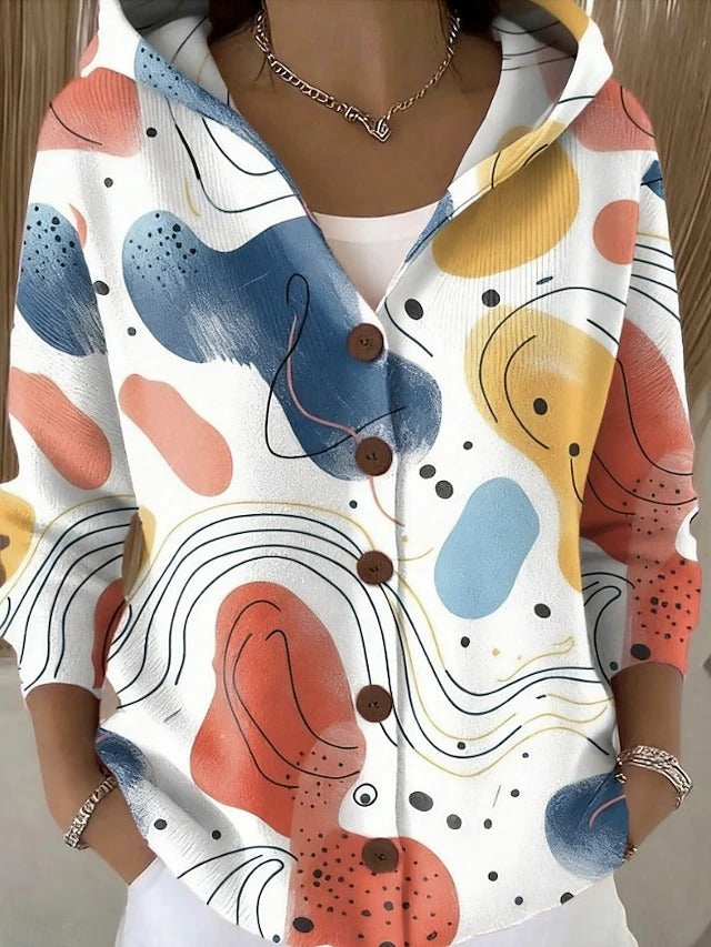 Cassidy | Cardigan lungo caldo artistico