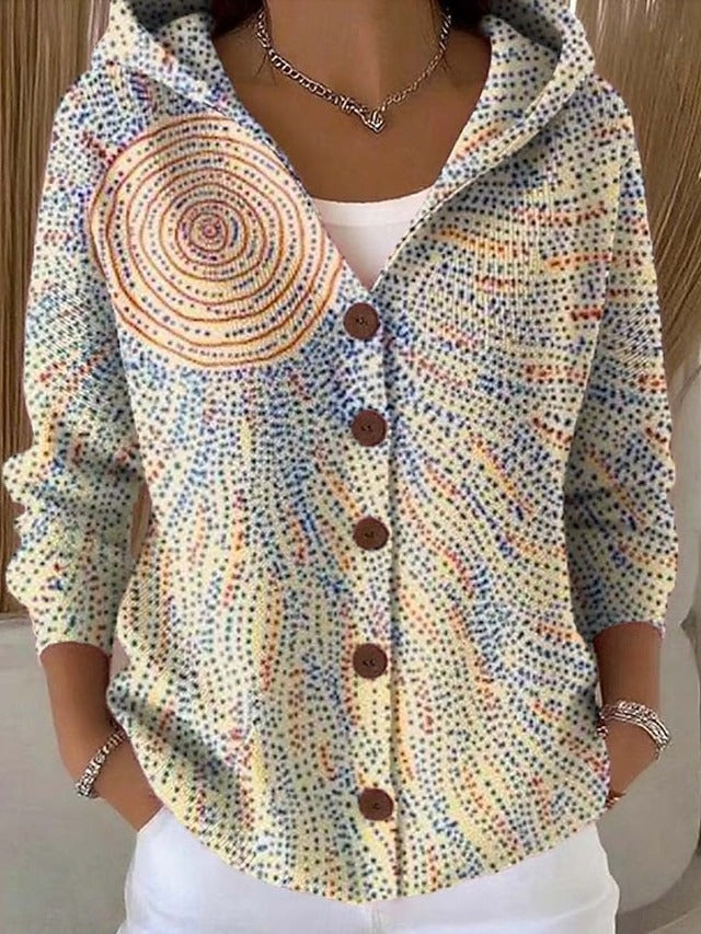 Cassidy | Cardigan lungo caldo artistico