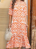 Aileen | Abito midi stampato chic
