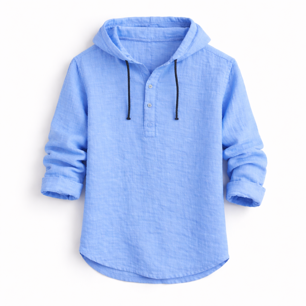 Mountain | Camicia casual in lino con cappuccio