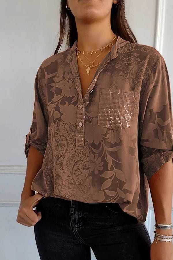 Pauline | Top elegante con paillettes