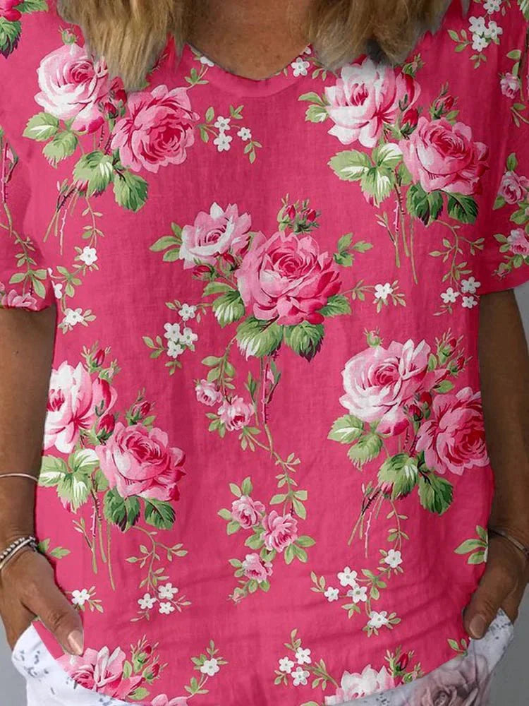 Lisa | Camicia floreale artistica