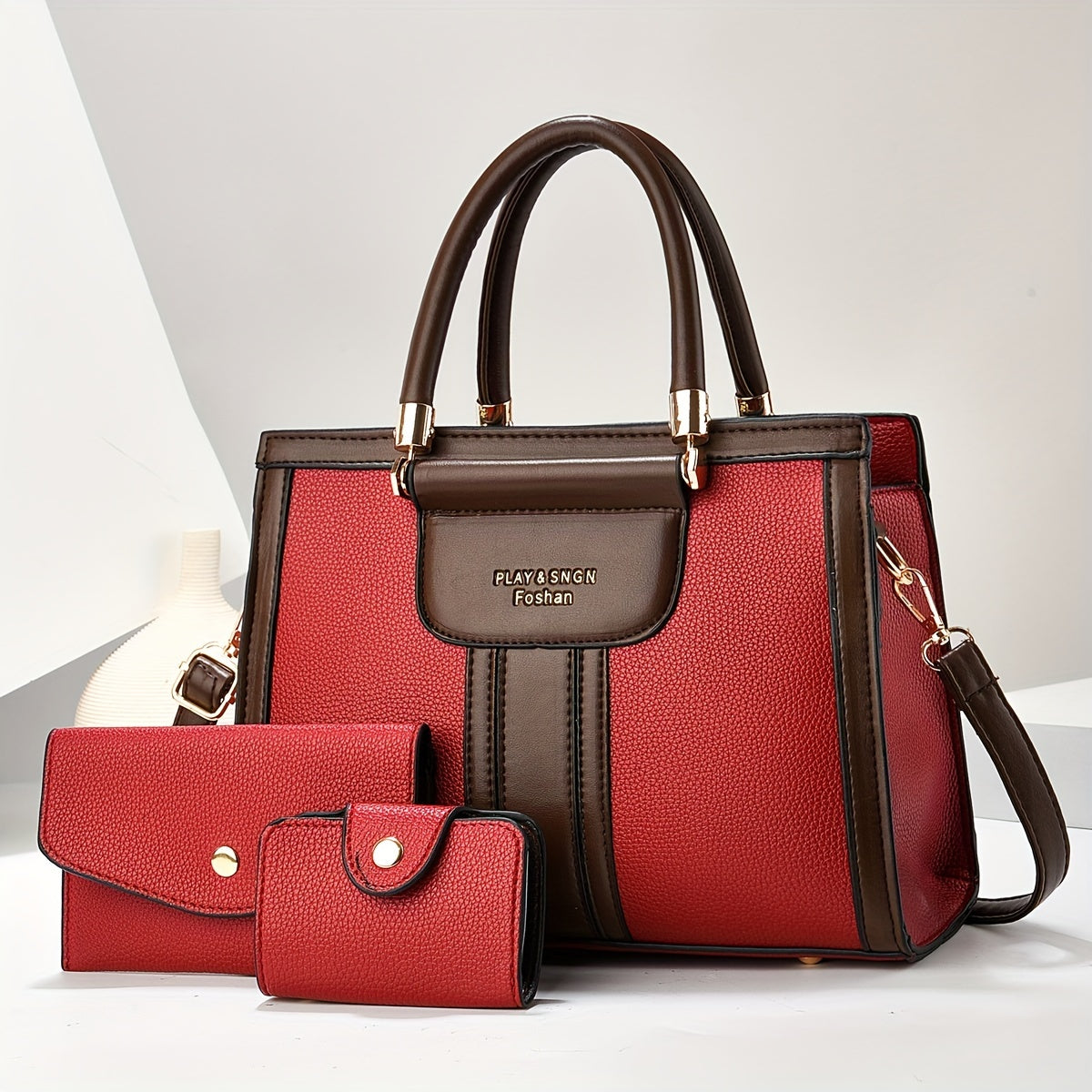 Luna | Set 3 pezzi borse in pelle elegante