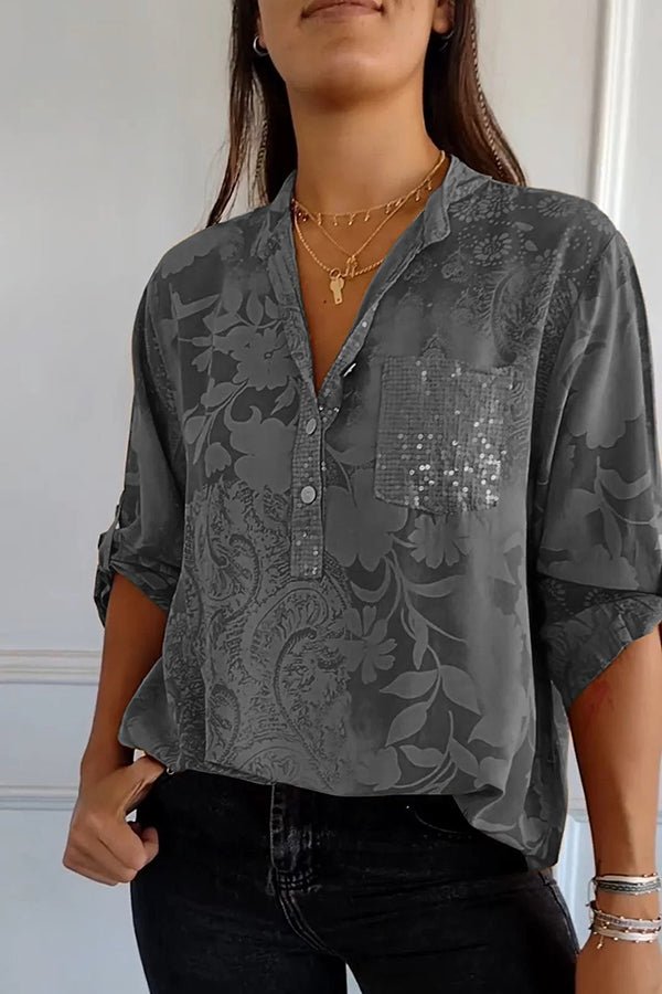 Pauline | Top elegante con paillettes