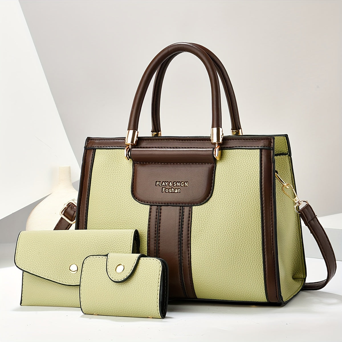 Luna | Set 3 pezzi borse in pelle elegante