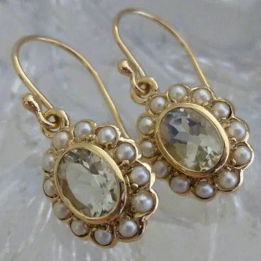 Orecchini Boho con Perle e Cristallo