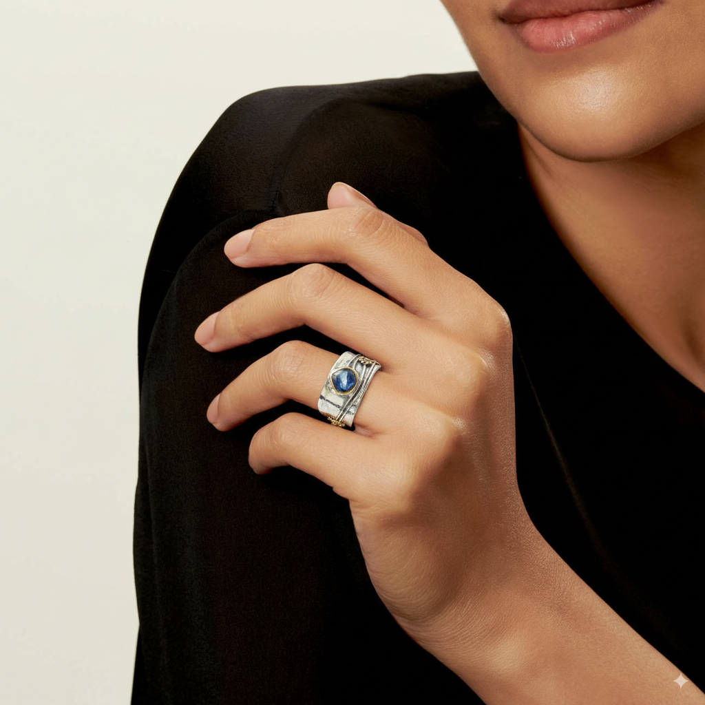 Anello Vintage Blu