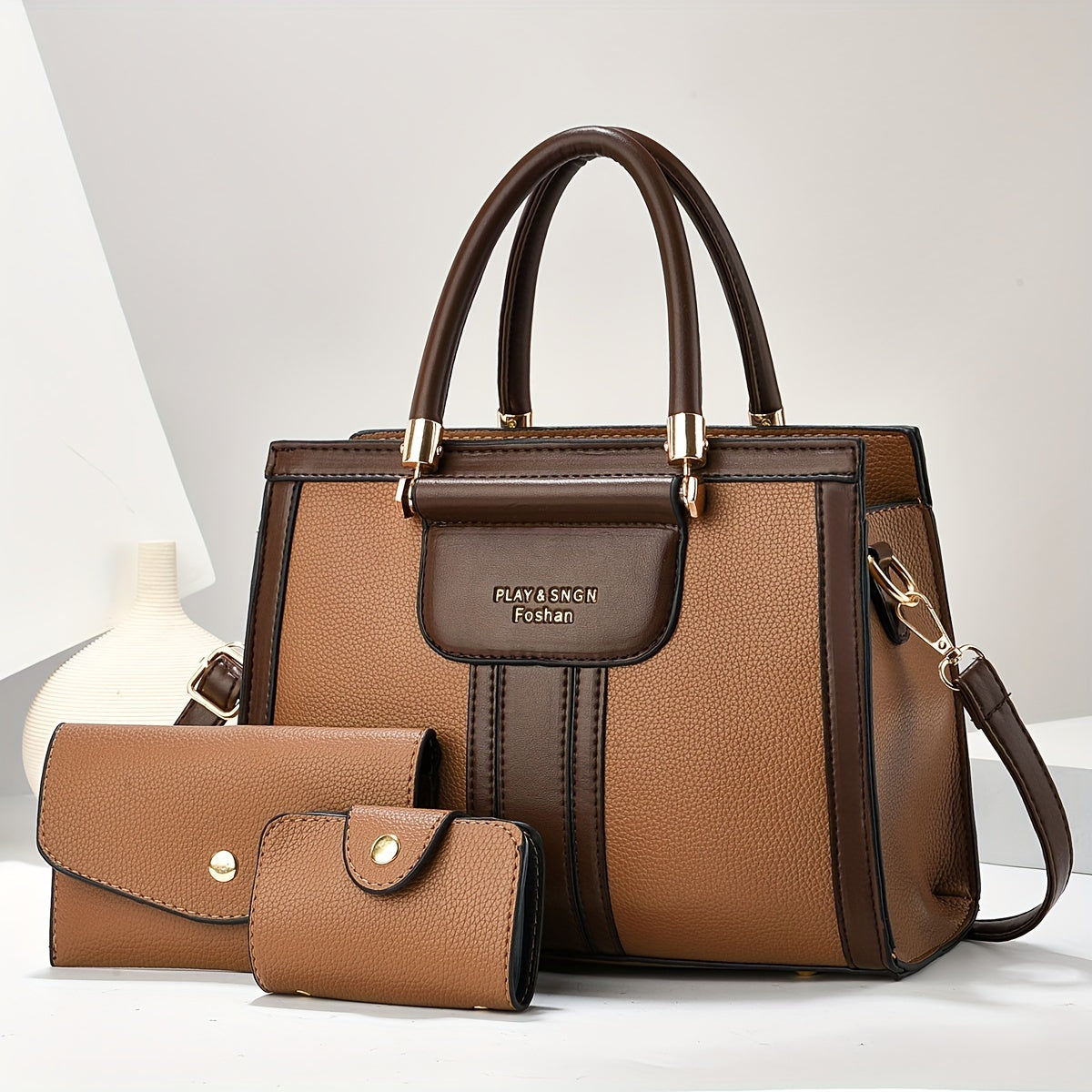 Luna | Set 3 pezzi borse in pelle elegante