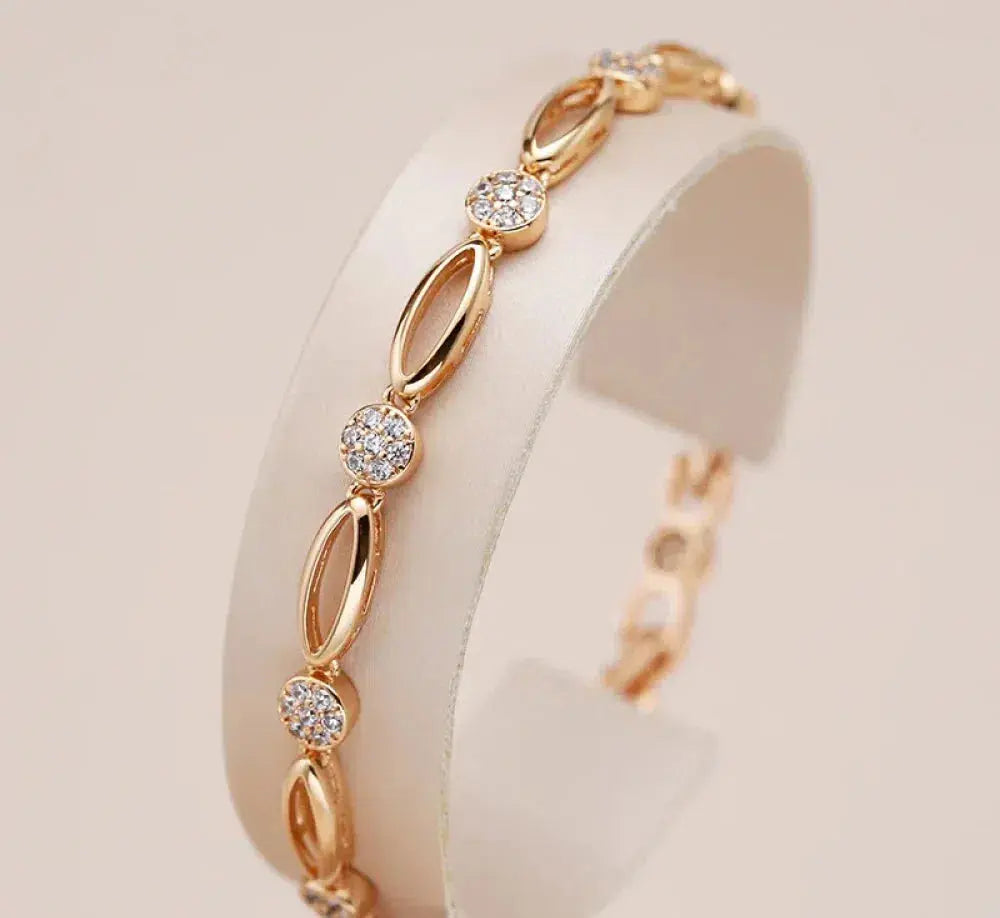 Bracciale Elegante con Zirconia Dorato